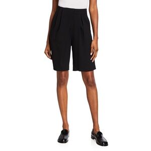 Jason Wu 0 Pleated Drape Front Asymmetrical 0132 Shorts women black